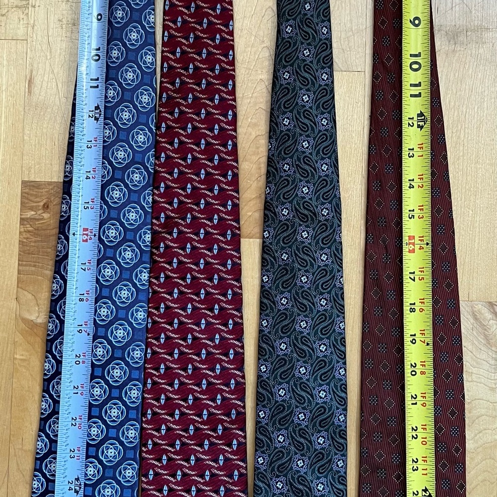 👔4️⃣Bundle of 4 Silk Neck Ties / Neckties by John W. Nordstrom—Standard Length - Picture 11 of 15